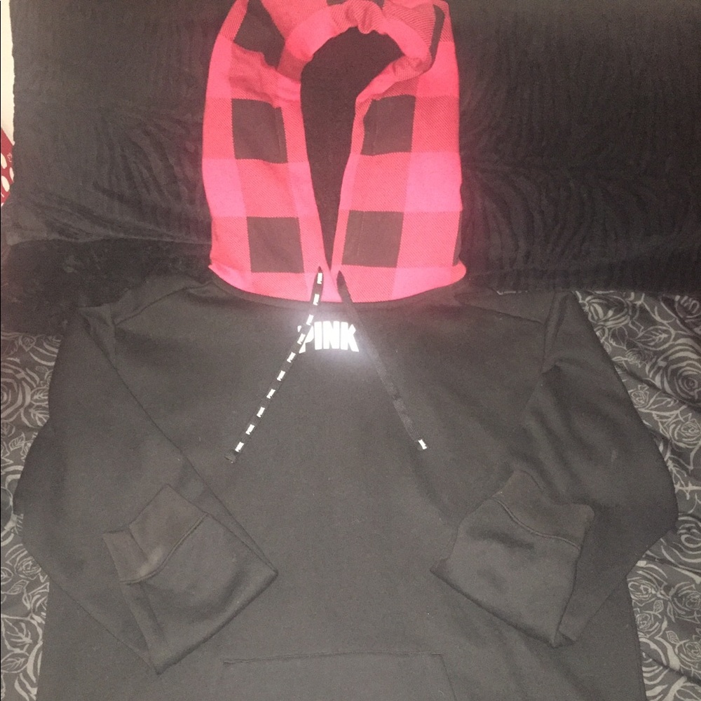 PINK: Sweatshirt hoodie with front pocket